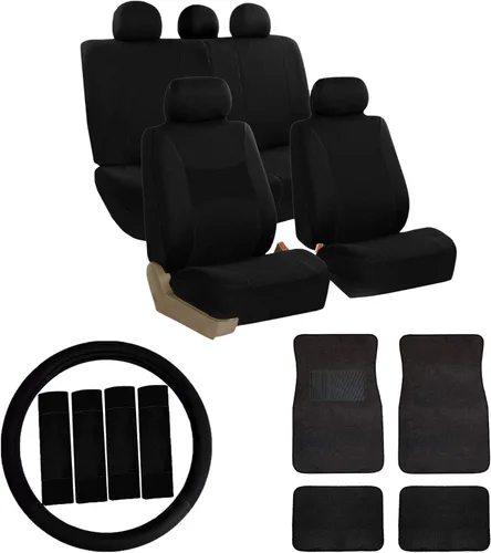 Vista 15 de FH Group Fundas para Asientos de Automóvil con Airbag Juego Completo Combo de Accesorios para Automóvil Alfombrillas de Alfombra para Piso - Asiento