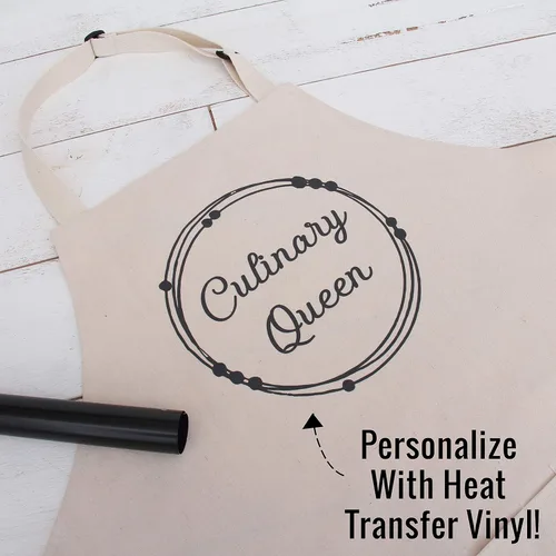 Vista 7 de Threadart - Paquete de 3 baberos ajustables de 100% lona de algodón con bolsillo doble, color negro, para cocinar, barbacoa, chef, manualidades, 26