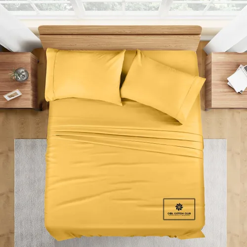 Vista 7 de Juego de sábanas de algodón Pima peruano de 1000 hilos, tamaño Queen, 4 piezas, se adapta a un bolsillo profundo de hasta 26 a 30 pulgadas