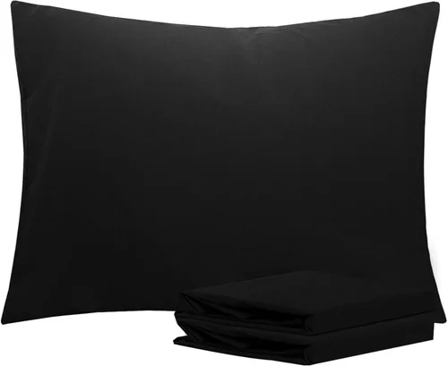 Vista 131 de NTBAY Juego de fundas de almohada estándar, paquete de 2 fundas de almohada de microfibra cepillada de 20 x 26 pulgadas, suaves, sin arrugas