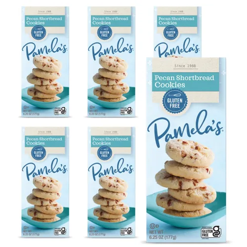 Vista 5 de Pamela's - Galletas tradicionales, chispas de chocolate grueso, pan de nuez y mantequilla de limón, 6.25 onzas cada una (paquete variado)