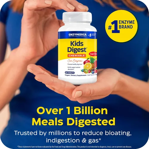 Vista 4 de Enzymedica, Kids Digest, enzimas digestivas masticables, 90