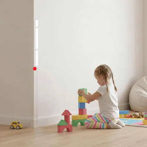 Vista 8 de Protector de esquina de pared transparente, 2 protectores de esquina autoadhesivos para paredes, 1.57 pulgadas de ancho x 35.4 pulgadas de largo