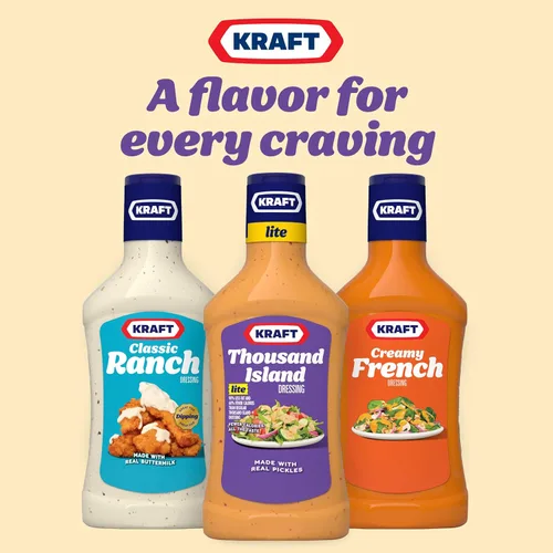 Vista 9 de Kraft Aderezo para ensalada Thousand Island Lite (botella de 16 fl oz)