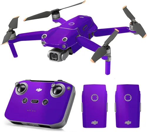 Vista 48 de SopiGuard Skin for DJI Mavic Air 2s Juego completo de calcomanías de vinilo de precisión + controlador + 3 fundas de batería (blanco mate)