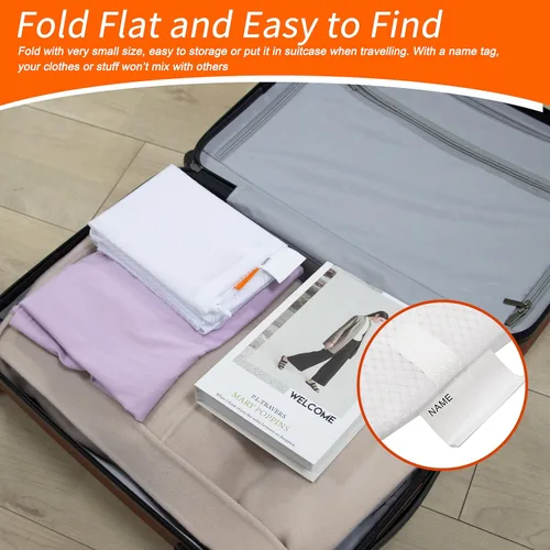 Vista 5 de Polecasa Bolsas de lavandería grandes de malla de diamante extra resistentes con cierre de cordón y etiqueta de identificación, bolsa