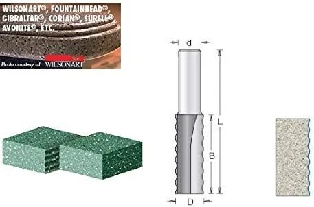 Vista 2 de Amana Tool - 57260 Junta de pegamento ondulado con punta de carburo superficie sólida 5/8 de diámetro x 1-13/16 x 1/2 pulgadas