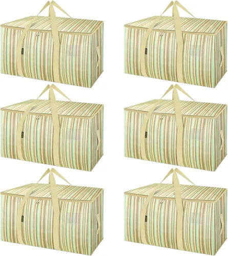 Vista 30 de BALEINE 2 unidades de bolsas de mudanza extragrandes con asas reforzadas, bolsas de almacenamiento resistentes para suministros de mudanza, camping