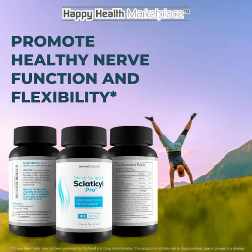 Vista 6 de Nerve Support Sciaticyl Pro - Fórmula mejorada - Nuestro mejor suplemento para el nervio ciático Soporte para la hinchazón - Flujo nervioso
