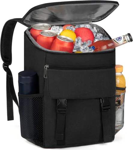 Mochila enfriadora, 30 latas, mochila de almuerzo aislada para hombres y mujeres, bolsa térmica portátil a prueba de fugas para el trabajo, oficina,