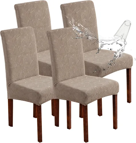 Vista 27 de Fundas impermeables para sillas de comedor, fundas elásticas para sillas Parsons, para comedor, cocina, funda protectora para silla de comedor
