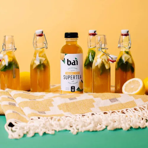 Vista 9 de Bai Té helado, limón de Tanzania, superté con infusión de antioxidantes, elaborado con té real (té negro, té blanco), botellas de 18 onzas líquidas