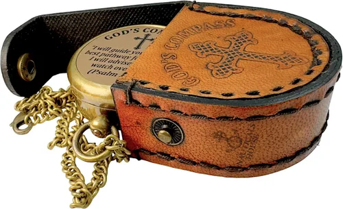 Vista 8 de God’s Compass – Christian Brass Compass Gift Set with Engraved Bible Verses Faith-Based Religious Gifts for Graduation, Baptism, Confirmation &