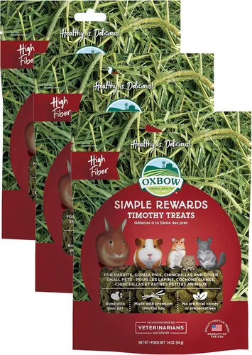 Vista 16 de Oxbow Simple Rewards - Golosinas de arándano horneadas, golosinas de conejo y conejillo de indias hechas con heno Timothy, aperitivo saludable