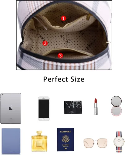 Vista 7 de KKXIU Mochila pequeña para mujer, bolso convertible de cuero para mujer