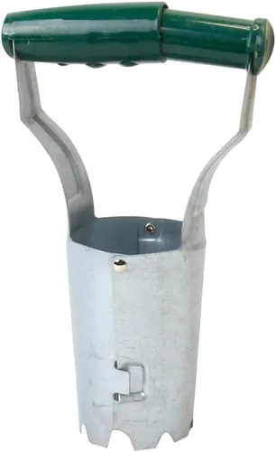 esowemsn 1 maceta de bulbo de metal para jardín, herramienta de plantación de bulbos manejados para excavar y rellenar agujeros, plantación