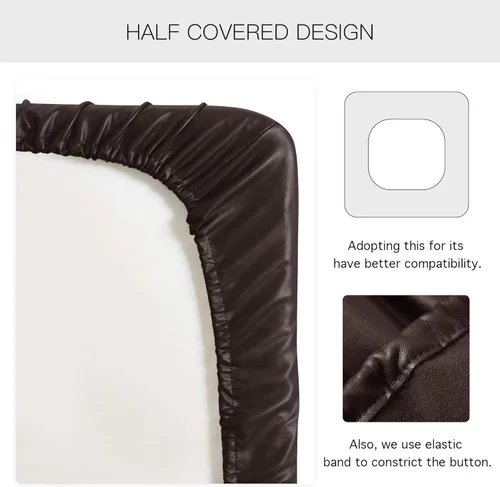 Vista 6 de Yates Home Funda de cojín de piel sintética para sofá, funda elástica resistente al agua, para asiento de caravana, sofá biplaza, protector
