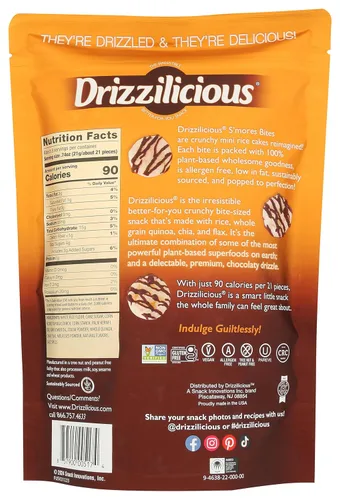 Vista 2 de Drizzilicious Crunchy Drizzle Bites S'Mores sin gluten, 4 onzas, 4 onzas