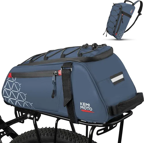 Vista 11 de KEMIMOTO Bolsa trasera para bicicleta – 8L PVC resistente al agua bolsas para bicicleta trasera de bicicleta, alforja para maletero de bicicleta
