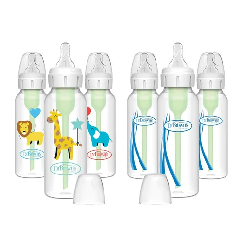 Vista 11 de Dr. Brown's Anti-Colic Options+ Biberones estrechos, morado, 4 onzas