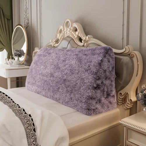 Vista 51 de Almohada de cabecero de 11 libras engrosada tamaño queen para sentarse en la cama, almohada de apoyo para la espalda para leer con bolsillo lateral