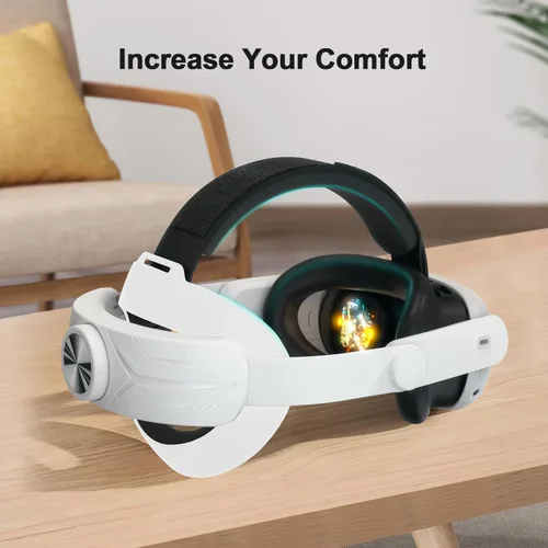 Vista 7 de Vakdon C1 Head Strap for Meta Quest 3 Accessories, Replacement for Meta Quest 3 Elite Strap with Removeable PU Sponge Pad