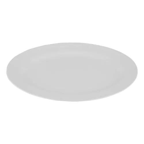 G.E.T. OP-618-W - Plato ovalado blanco de 18 x 13.5 pulgadas, resistente a roturas, apto para lavavajillas, de plástico de melamina, colección Milano