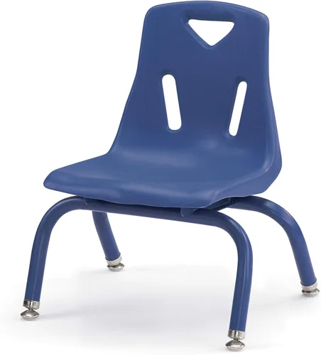 Jonti-Craft Berries 8118JC1003 Silla Apilable con Patas con Recubrimiento en Polvo, 8" de Altura, Azul