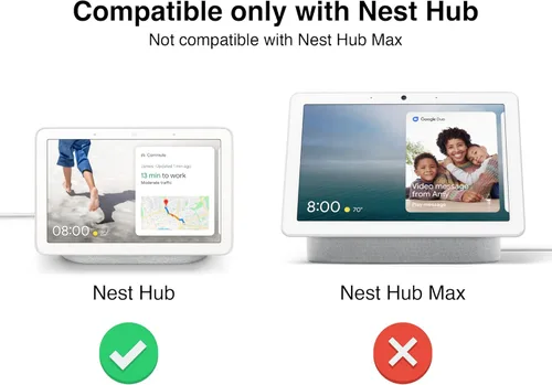 Vista 2 de Google Nest Hub Home Kitchen Under Cabinet Mount Bracket All Hardware Included (White)