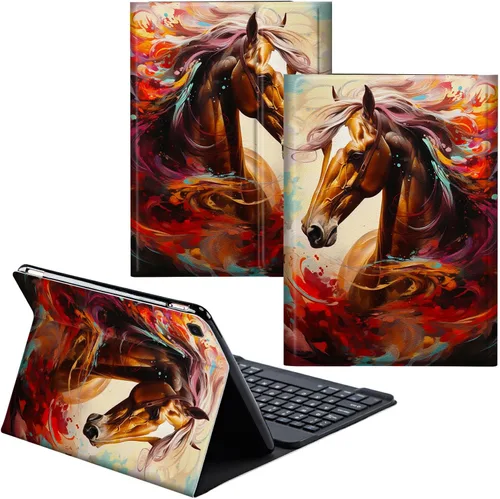 Vista 47 de Funda para Samsung Galaxy Tab S6 Lite 2022/2020 Teclado Inalámbrico Desmontable y Cubierta De Soporte De Cuero PU Funda Protectora Para Samsung