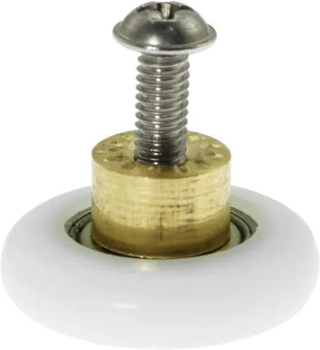 Vista 3 de 4 juegos de ruedas para puerta de ducha, piezas de repuesto para puerta corredera de vidrio de baño - 19 mm x 5 mm