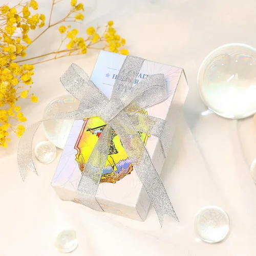 Vista 6 de MagicSeer Barajas de cartas de tarot arcoíris, juegos de cartas de tarot y libros para principiantes, baraja de tarot holográfica