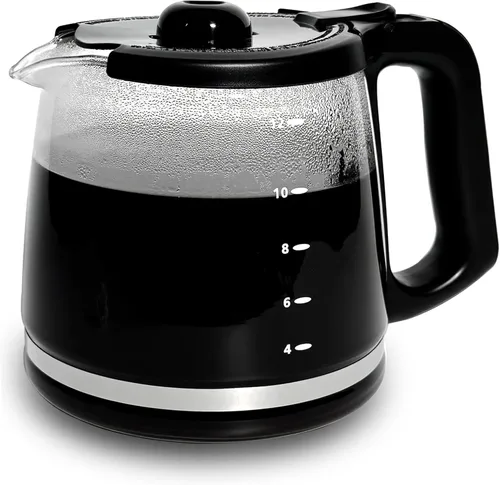 Vista 8 de Jarra de café de repuesto para 12 tazas compatible con cafetera Mr. Coffee, repuesto # PLD12 PLD12 serie PLD12-RB, mango negro