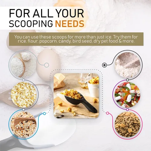 Vista 7 de Spring Chef Cuchara de hielo magnética para congelador, cuchara de palomitas de maíz de plástico flexible sin BPA con mango de agarre suave, cuchara
