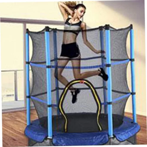 Vista 3 de Accesorios para trampolín, red de seguridad para cama elástica, repuesto de rebote, redes de seguridad con marcos redondos para 6 postes rectos, 5