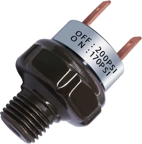 Vista 8 de mankk Interruptor de presión de aire 90-120 PSI Rosca 1/4 "NPT 24V 12V DC Compresor de aire Interruptor de presión para tren de bocina de aire
