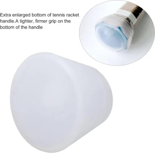Vista 7 de Cubierta de extremo de raqueta de tenis, tapa de extremo de mango de raqueta de tenis, cubiertas traseras de silicona, accesorios deportivos