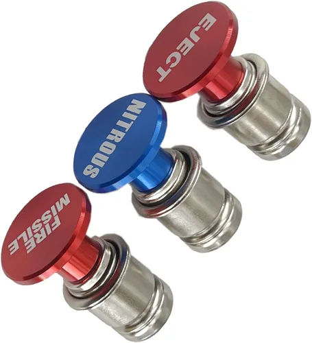 Vista 6 de FainWan 3 piezas EJECT FIRE MISSILES NITROUS botón encendedor de cigarrillos cubierta de repuesto 12V fuente de alimentación se adapta a la mayoría