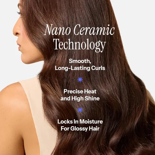 Vista 4 de HOT TOOLS Rizador cónico extra largo profesional de cerámica nano para rizos brillantes, 3/4 a 1 1/4 pulgadas