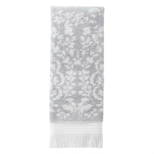 Vista 3 de SKL Home by Saturday Knight Ltd. Carrick Medallion - Toalla de mano 100% algodón turco (paquete de 2), color gris