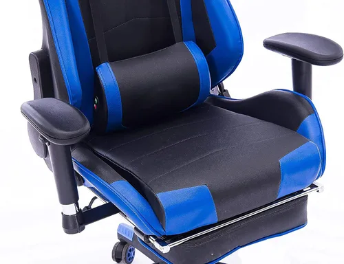 Vista 4 de Home Ergonomic Office Chair Ergonomic Computer Chair with Adjustable Height, Gaming Chair, High Back Adjustable Swivel Video Game Chair with Blue