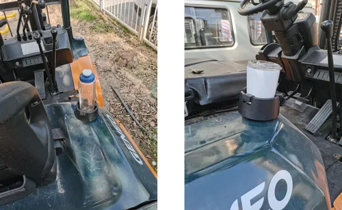 Vista 6 de Portavasos Magnético de Montaje Horizontal, Portavasos Ajustable Antiderrame, Adecuado para Tractor, Cortacésped, Montacargas, Cinta de Correr