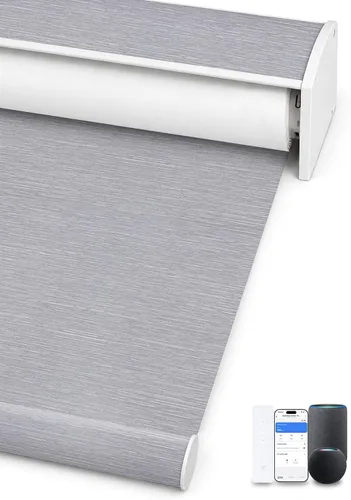 Vista 38 de SmartWings Persianas enrollables inteligentes motorizadas, muestras 100% opacas Una tela de muestra
