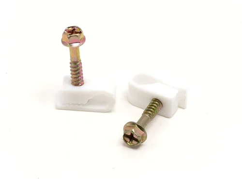 Vista 3 de Stanz (TM) Flex Clips de cable coaxial simple, Cat6, clip de cable de cable eléctrico, clip de tornillo de 1/4 pulgadas (0.236 in) y sujetador