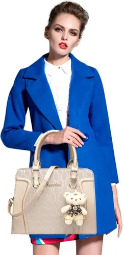 Vista 7 de Soperwillton Bolsos de mano de moda para mujer, bolsa de hombro, asa superior, bolsa de mano, juego de 4 piezas