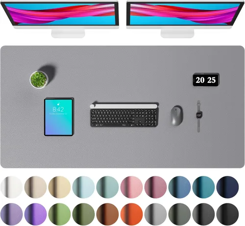 Vista 115 de Aothia - Protector de escritorio de cuero sintético grande, base antideslizante para mouse y superficie para escribir, impermeable, fácil de Agua