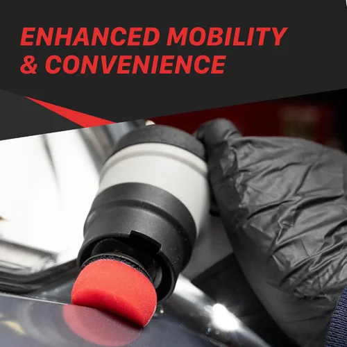 Vista 8 de Maxshine Mini pulidora inalámbrica profesional de 2 piezas con kit compuesto AIO (M0312 V2), ligero (1.93 libras), pulidor giratorio de 6