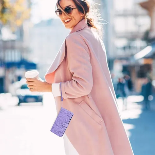 Vista 6 de Asuwish Funda de teléfono para Samsung Galaxy A01 con protector de pantalla de vidrio templado y funda delgada de cuero con soporte para tarjetas