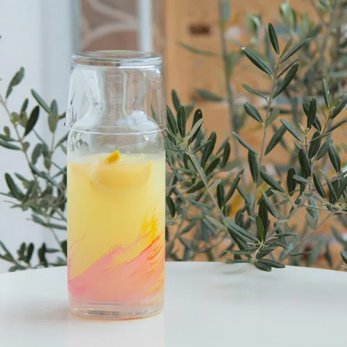 Vista 7 de Rakle Mesita de noche - Jarra de agua y vidrio de 23.6 onzas