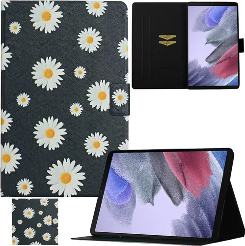 Vista 9 de REASUN Funda para Galaxy Tab A7 Lite de 8.7 pulgadas, piel sintética de alta calidad con ranuras para tarjetas, funda con soporte multiángulo